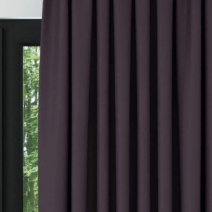 Plum Purple Thermal Insulated Blackout Curtains