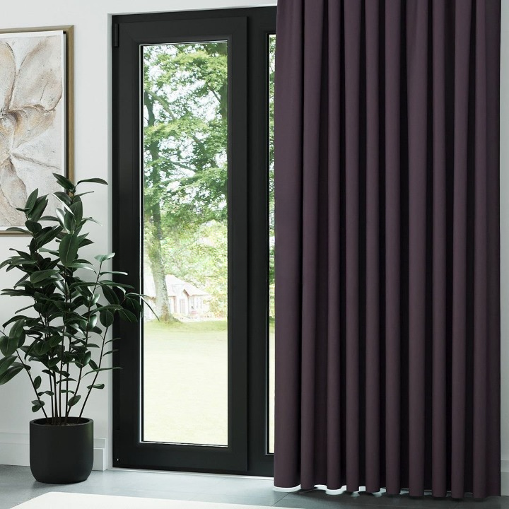 Plum Purple Thermal Insulated Blackout Curtains