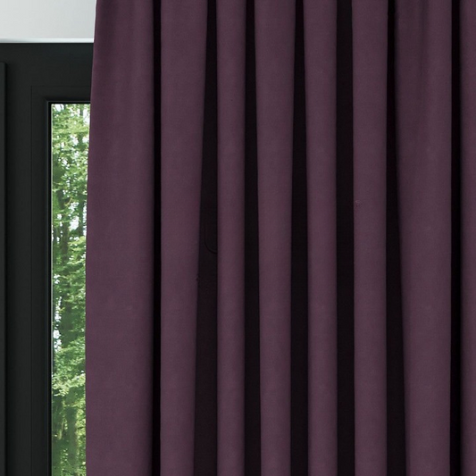 Purple Textured Linen Drapes