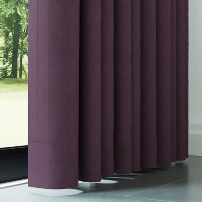 Purple Textured Linen Drapes