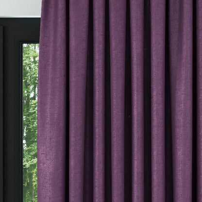 Purple Ribbed Velvet Drapes
