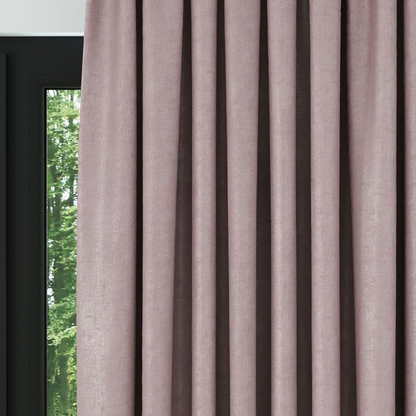 Pink Ribbed Velvet Drapes