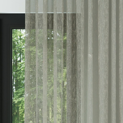 Warm Grey Shantung Textured Sheer Curtain