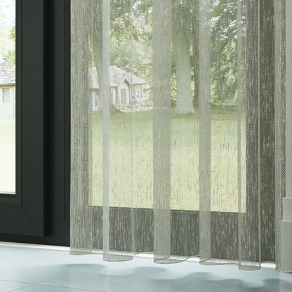 Warm Grey Shantung Textured Sheer Curtain