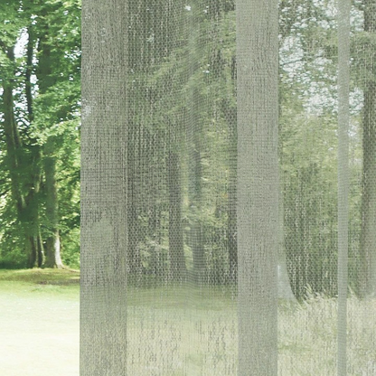 Warm Grey Shantung Textured Sheer Curtain