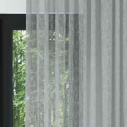 Cool Grey Shantung Textured Sheer Curtain