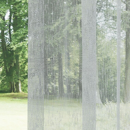 Cool Grey Shantung Textured Sheer Curtain