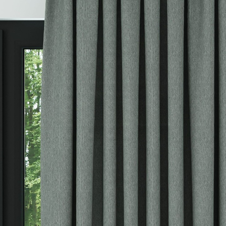 Seafoam Green Crosshatch Linen Drapes
