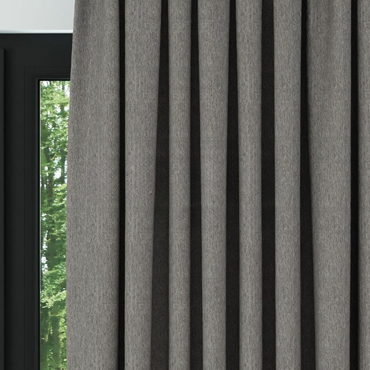 Stone Crosshatch Linen Drapes