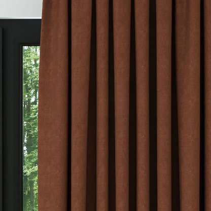 Orange Textured Linen Drapes