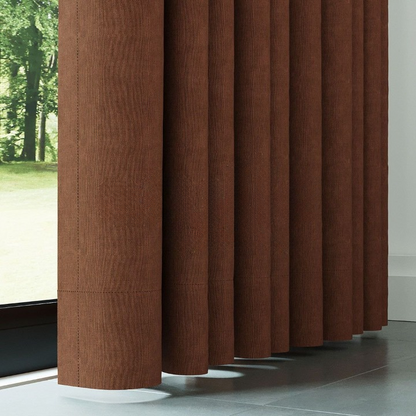 Orange Textured Linen Drapes