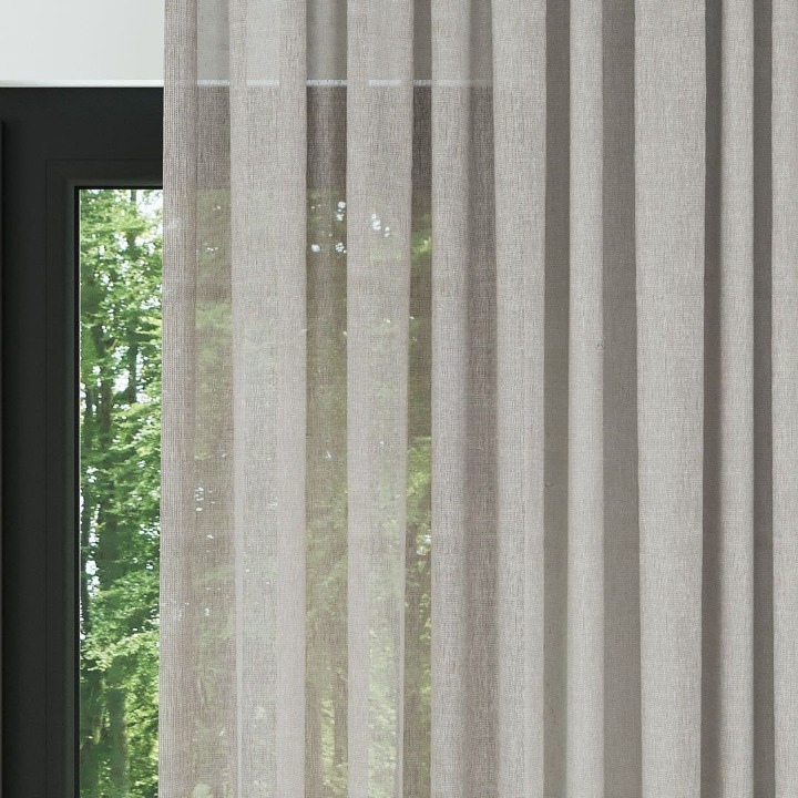 Mink Soft Natural Linen Look Sheer Curtain