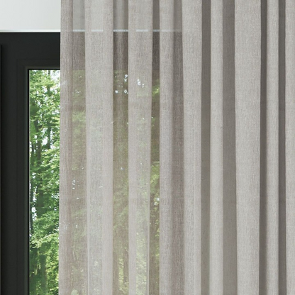 Mink Soft Natural Linen Look Sheer Curtain