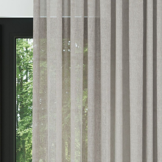 Mink Soft Natural Linen Look Sheer Curtain