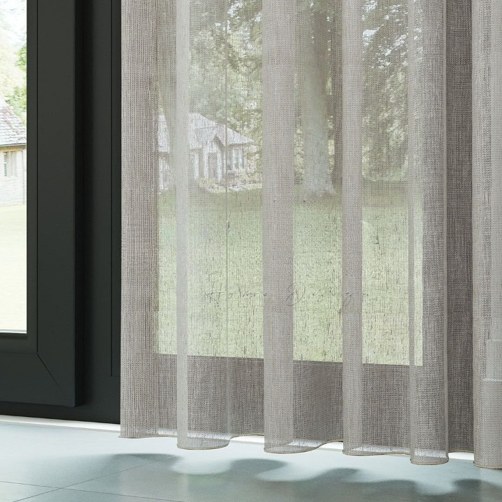 Mink Soft Natural Linen Look Sheer Curtain