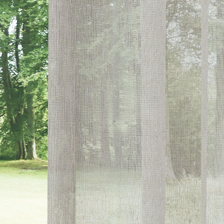 Mink Soft Natural Linen Look Sheer Curtain