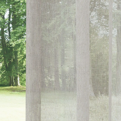 Mink Soft Natural Linen Look Sheer Curtain