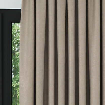 Mink Ribbed Velvet Drapes