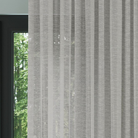 Mink Shimmering Linen Textured Sheer Curtain