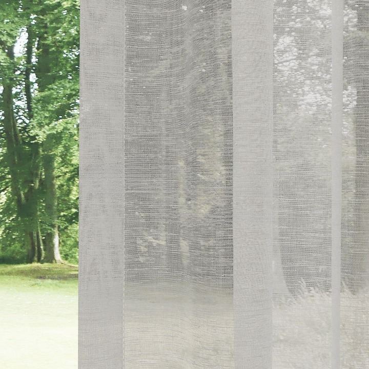 Mink Shimmering Linen Textured Sheer Curtain