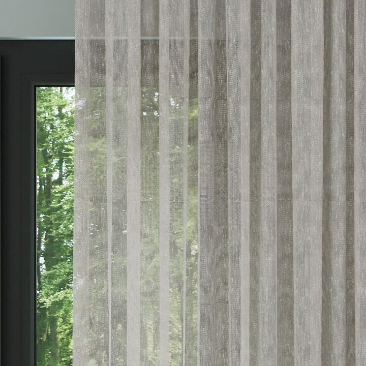 Mink Shantung Textured Sheer Curtain