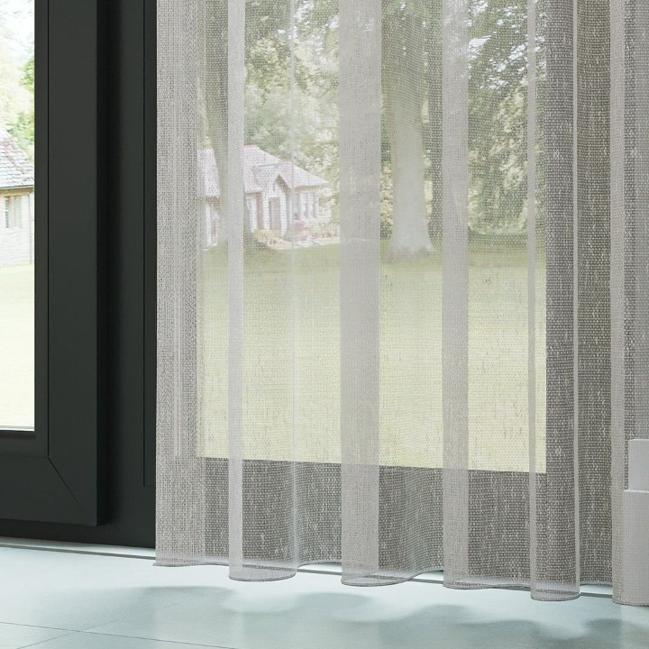 Mink Shantung Textured Sheer Curtain