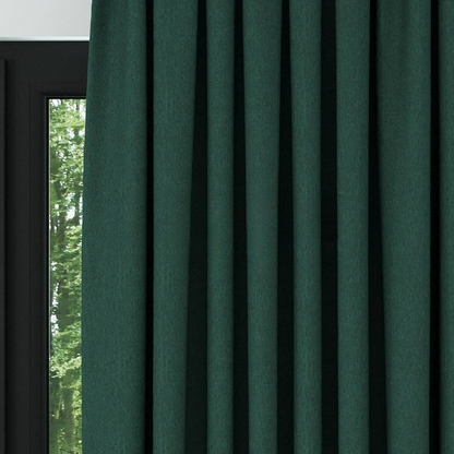 Green Crosshatch Linen Drapes
